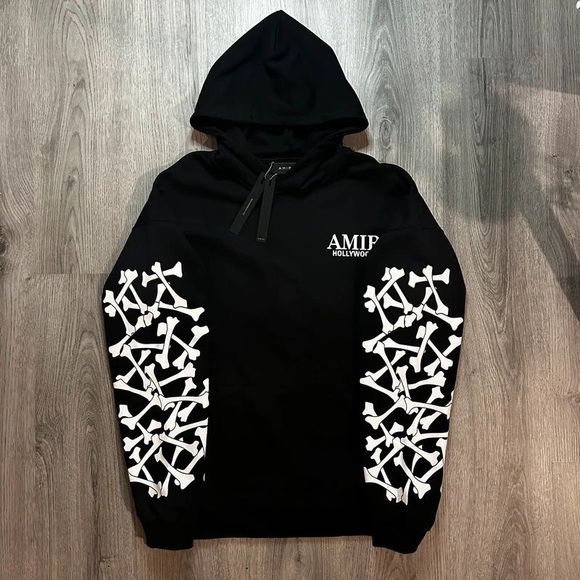 AMIRI Black Hoodie with White Graphic - Picture 1 of 5